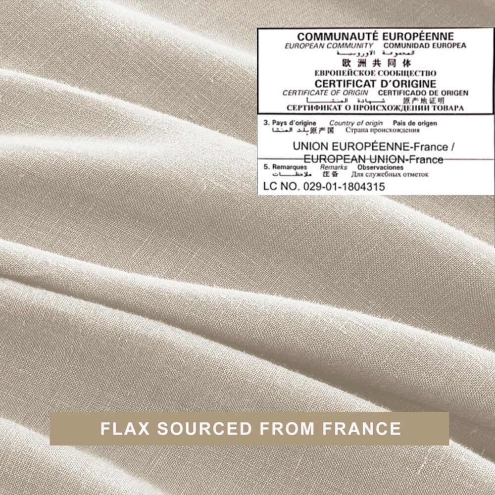 100% Pure French Linen Sheet Set – Queen Size, Natural Comfort All Year Round - Image 3