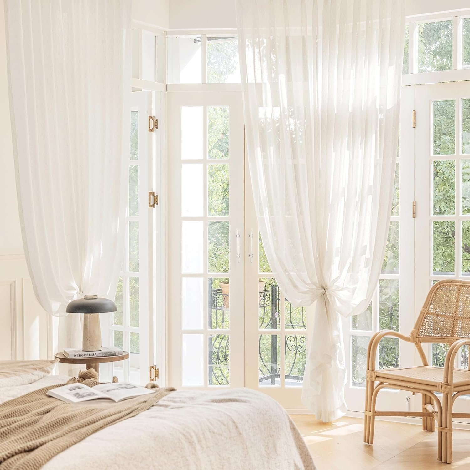 Linen Sheer Curtains (2 Panels) - Image 2