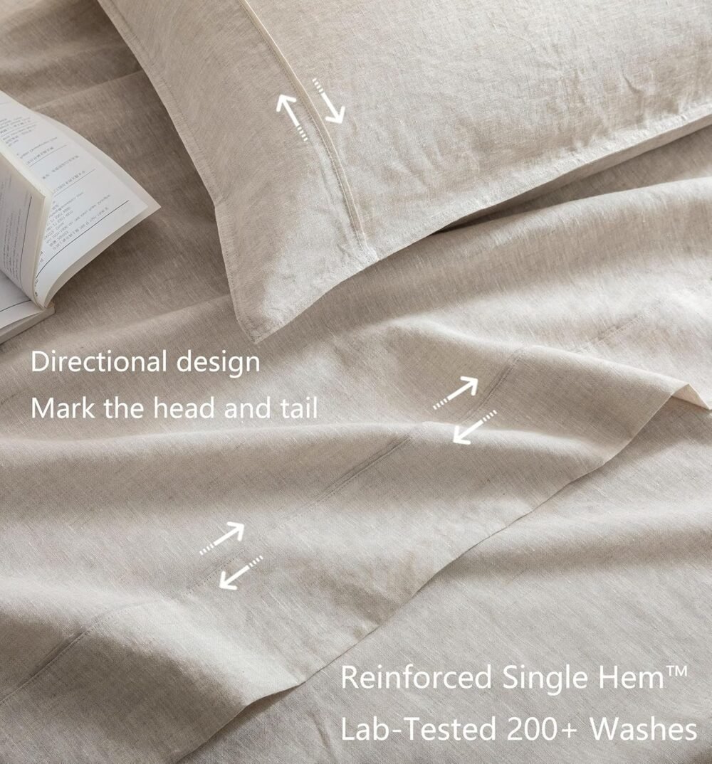 100% Pure French Linen Sheet Set - Image 3