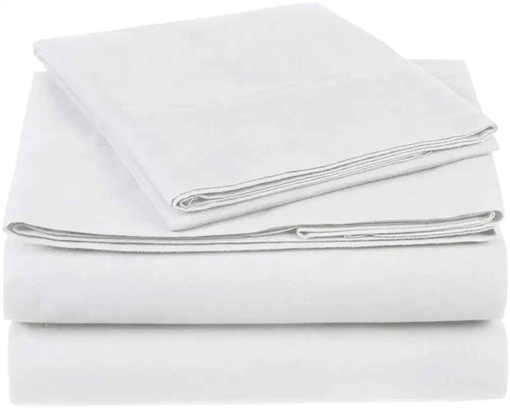 Single Bed Hospital Sheets - White Solid Set